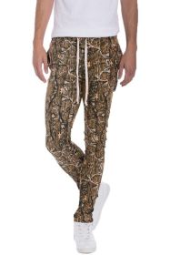 WEIV MEN'S HUNTER CAMO TRACK PANTS (Color: CAMO-BLACK, size: XL)