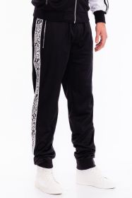 SNAKE SIDE PRINT TRACK JOGGER (Color: Black, size: S)