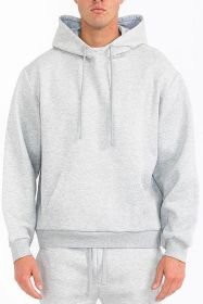 Mens Solid Tech Fleece Hoodie (Color: H GREY, size: 2XL)