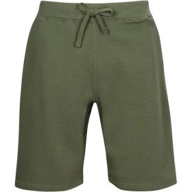 Fleece Sweat Shorts (Color: OLIVE, size: S)