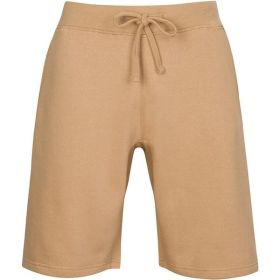 Fleece Sweat Shorts (Color: Sand, size: XL)