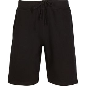 Fleece Sweat Shorts (Color: Black, size: L)