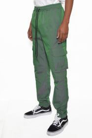 PEACOCK IRIDESCEINT JOGGER PANTS (Color: LEAF, size: 3XL)