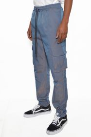 PEACOCK IRIDESCEINT JOGGER PANTS (Color: Blue, size: 2XL)