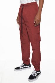 PEACOCK IRIDESCEINT JOGGER PANTS (Color: RUST, size: XL)