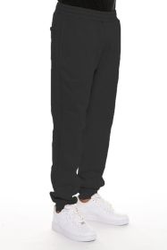 Little Better Premium Cotton Sweat Pant (Color: Black, size: M)