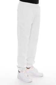 Little Better Premium Cotton Sweat Pant (Color: White, size: 2XL)