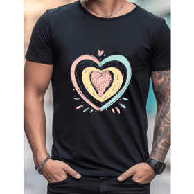 Celebrate in Style with This 100% Cotton Men's Valentine's Day Tee (Style: 210)