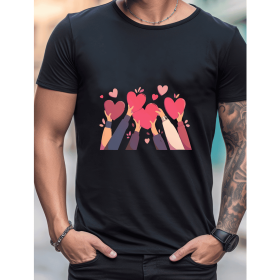 Celebrate in Style with This 100% Cotton Men's Valentine's Day Tee (Style: 206)