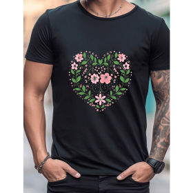 Celebrate in Style with This 100% Cotton Men's Valentine's Day Tee (Style: 29)