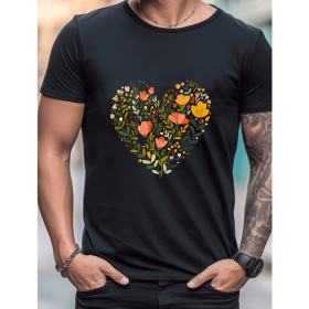 Celebrate in Style with This 100% Cotton Men's Valentine's Day Tee (Style: 19)