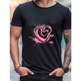 Celebrate in Style with This 100% Cotton Men's Valentine's Day Tee (Style: 81)