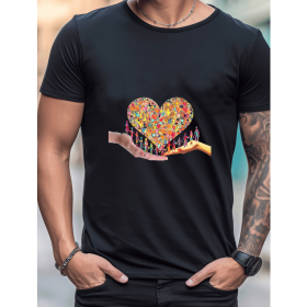 Celebrate in Style with This 100% Cotton Men's Valentine's Day Tee (Style: 89)
