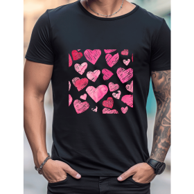 Celebrate in Style with This 100% Cotton Men's Valentine's Day Tee (Style: 95)