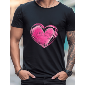 Celebrate in Style with This 100% Cotton Men's Valentine's Day Tee (Style: 85)