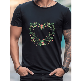 Celebrate in Style with This 100% Cotton Men's Valentine's Day Tee (Style: 117)
