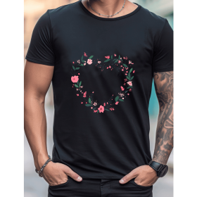 Celebrate in Style with This 100% Cotton Men's Valentine's Day Tee (Style: 62)