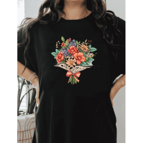 Casual Women's Cotton T-Shirt with Bow Detail - Trendy and Comfortable for Every Season (Style: 96)