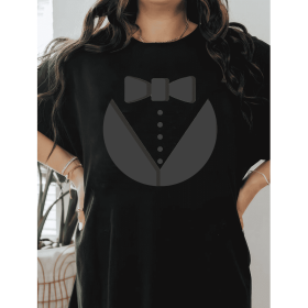 Casual Women's Cotton T-Shirt with Bow Detail - Trendy and Comfortable for Every Season (Style: 120)